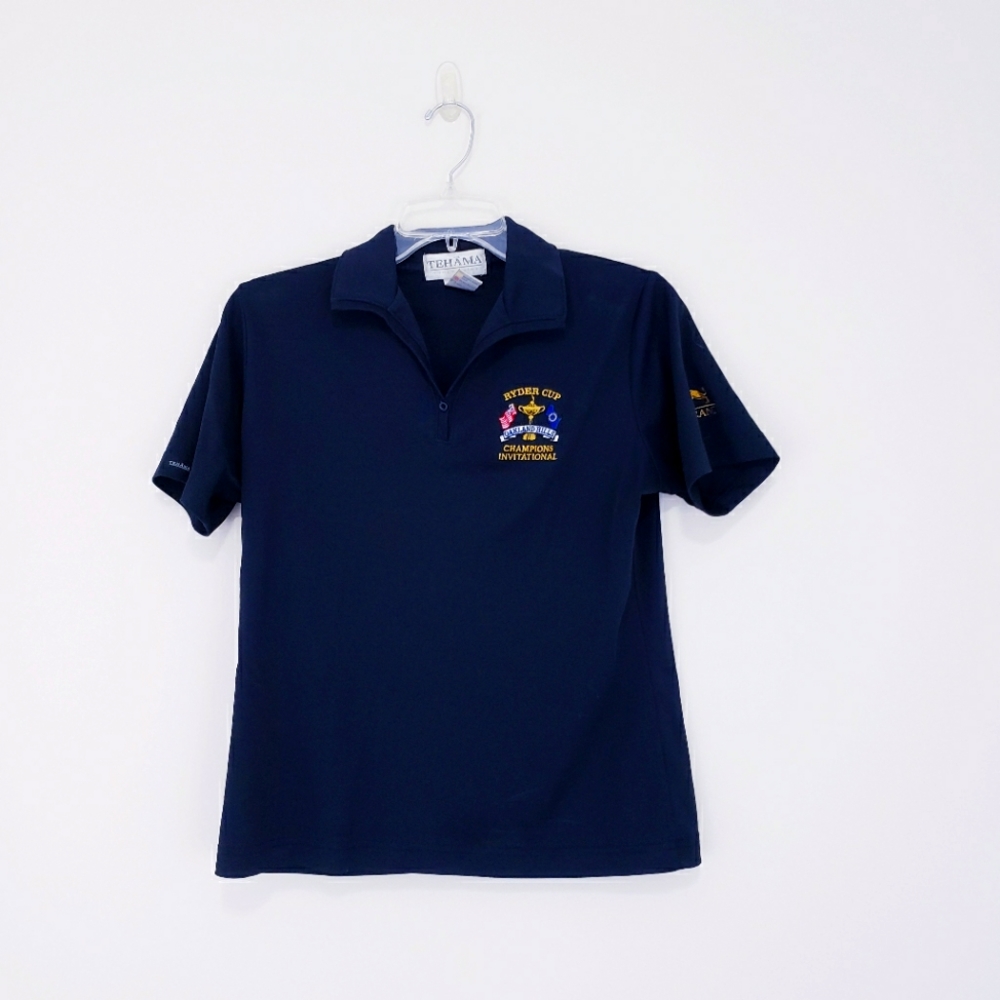 Ryder Cup Oakland Hills Black Polo Golf Shirt Size Medium Women's MGM Grand